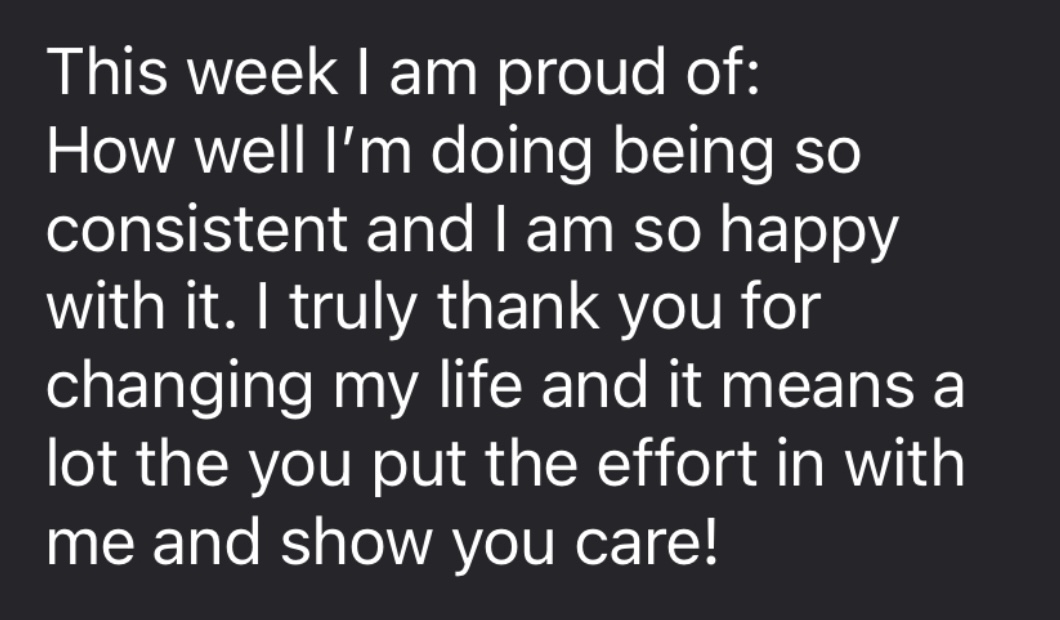 Client testimonial