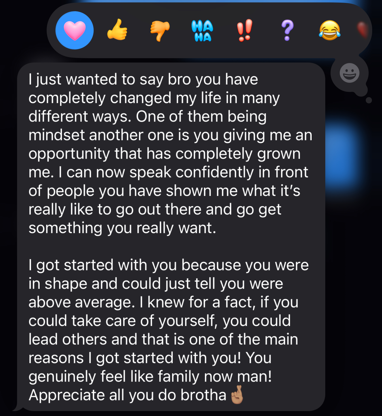Client check-in message